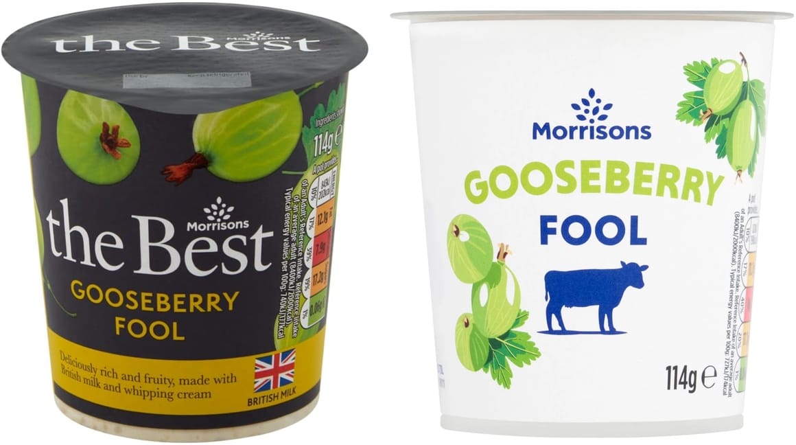 Morrisons The Best gooseberry fool next to Morrisons gooseberry fool